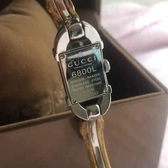Gucci 6800L Bamboo bangle watch - Picture 12 of 15